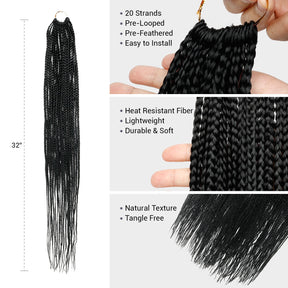 Authentic Crochet Braid Pre-Looped Box Braid 32"