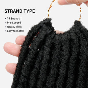 Authentic Synthetic Hair Pre-Looped U Loc Dreadloc Straight 18"