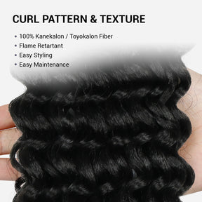 Authentic Synthetic Hair Crochet Braids Deep Twist 20"