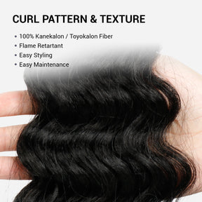 Authentic Synthetic Hair Crochet Braids Ripple Deep 20"