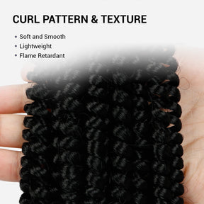 Authentic Synthetic Hair Crochet Braids Passion Spring Twist 8"