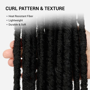 Authentic Synthetic Hair Pre-Looped U Loc Dreadloc Straight 12"