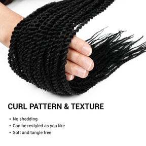 Authentic Synthetic Hair Pre-Looped Senegalese Twist Braid 22"
