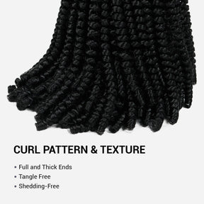 Authentic Synthetic Hair Crochet Braids Passion Spring Twist 8"