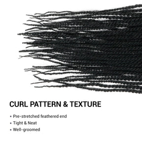 Authentic Synthetic Hair Pre-Looped Senegalese Twist Braid 22"