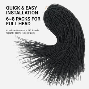 Authentic Synthetic Hair Crochet Braid Pre-Looped Senegalese Twist Braid 32"