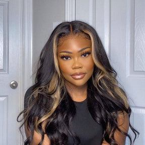 Good quality t-part human hair wigs, Pre-plucked with baby hair and natural look, Middle part wig of easy and comfortable to wear, It has high flexibility and versatility which makes them applied for any type of hair, Pre-bleached at the front hair, Trending tiktok viral wig