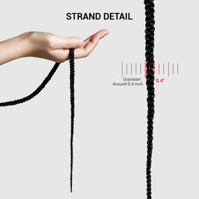Authentic Synthetic Hair Crochet Braid Pre-Looped Box Braid 22"