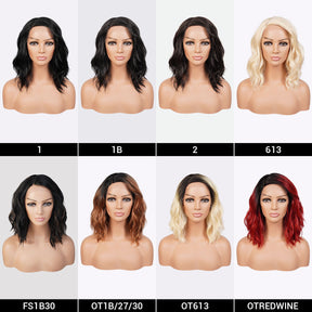 Elevate your look with our stunning loose wave bob wig! Made with high-quality heat-resistant fibers, it features a side deep part lace front design for a natural-looking hairline. The curly wavy style adds volume, while the 14-inch length and bob cut offer a trendy touch. Perfect for black women, this versatile wig is a must-have. Shop now for ultimate style and versatility!
