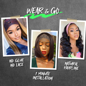 Studio Cut by Pros Glueless None Lace Headband Wig HBW002