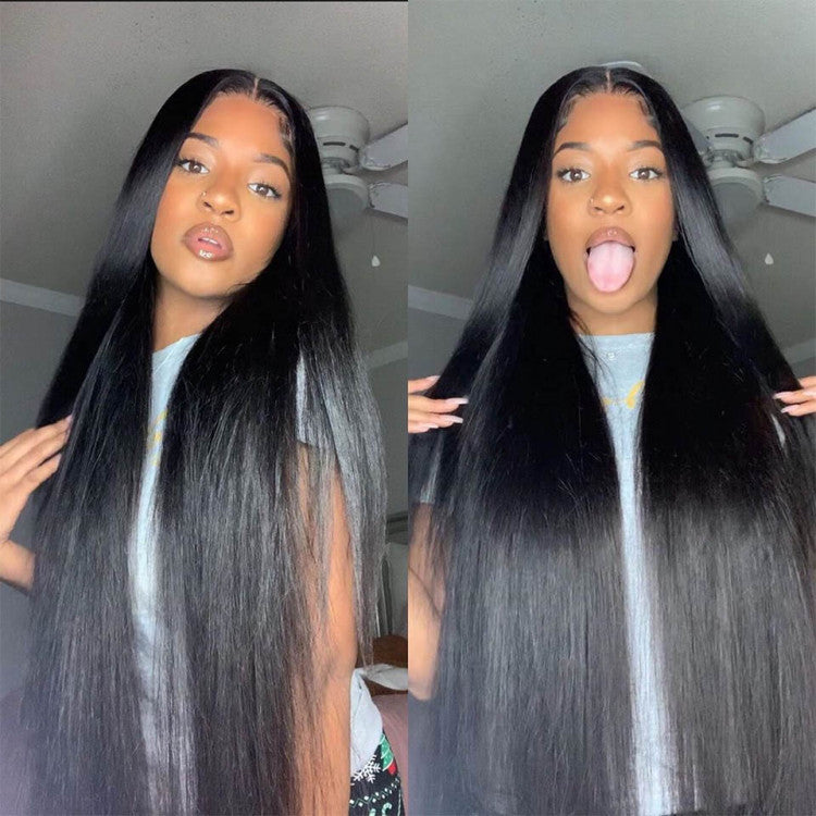 Pure Brazilian Virgin Remy Human Hair HD Lace Frontal Wig 13X4 Straight 38"